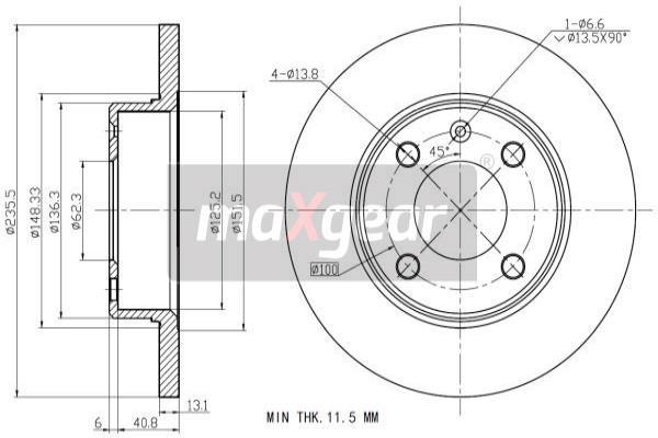 Disc frana 19-0773 MAXGEAR