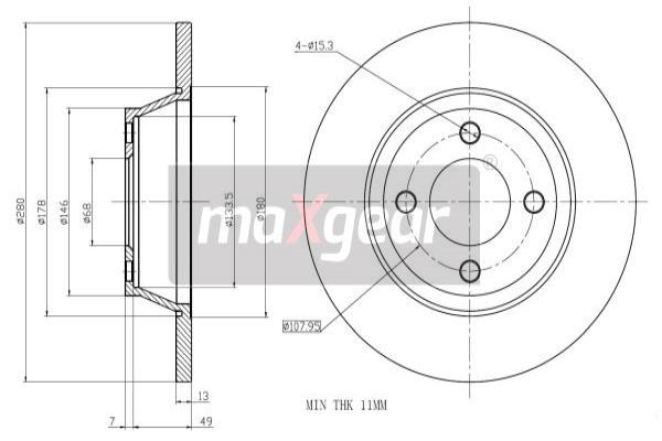 Disc frana 19-0782 MAXGEAR