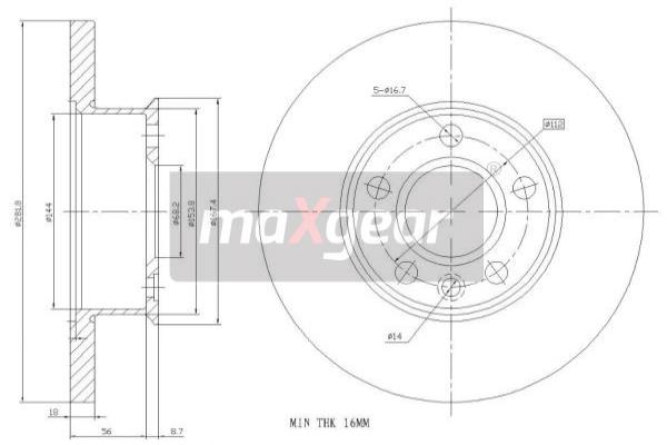 Disc frana 19-0784 MAXGEAR