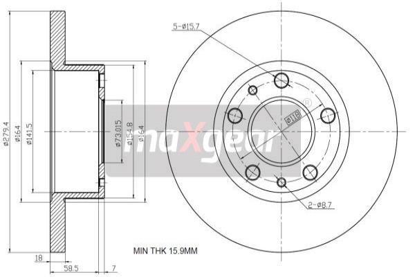 Disc frana 19-0785 MAXGEAR