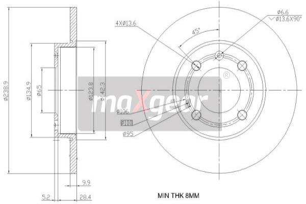 Disc frana 19-0786 MAXGEAR