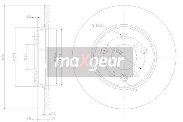 Disc frana 19-0789 MAXGEAR