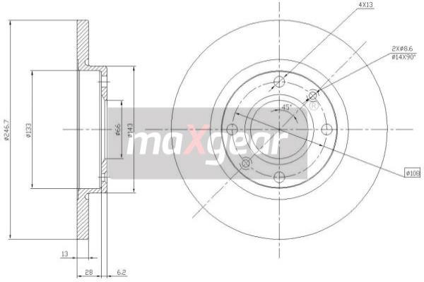 Disc frana 19-0790 MAXGEAR