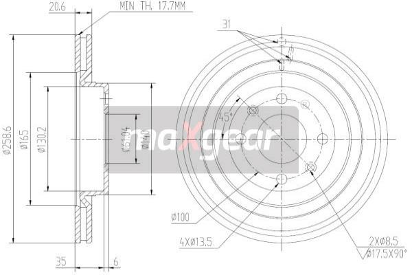 Disc frana 19-0796MAX MAXGEAR