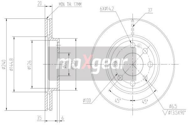 Disc frana 19-0805 MAXGEAR