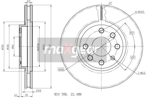 Disc frana 19-0808 MAXGEAR