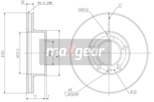 Disc frana 19-0810 MAXGEAR