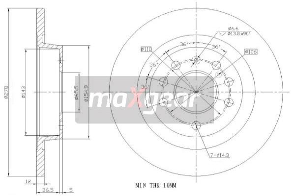 Disc frana 19-0813 MAXGEAR