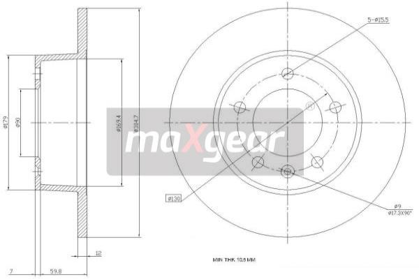 Disc frana 19-0815 MAXGEAR