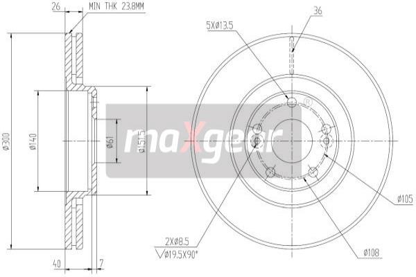 Disc frana 19-0819 MAXGEAR