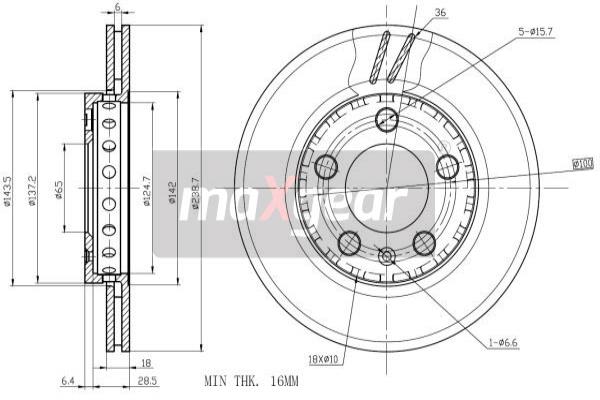 Disc frana 19-0821 MAXGEAR