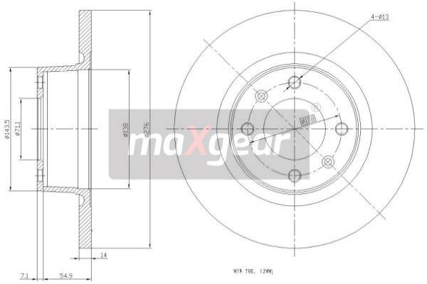 Disc frana 19-0833 MAXGEAR