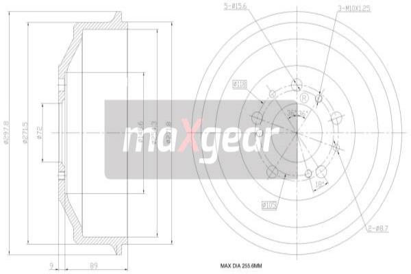 Tambur frana 19-0837 MAXGEAR