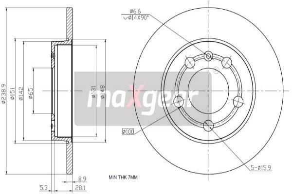 Disc frana 19-0840 MAXGEAR