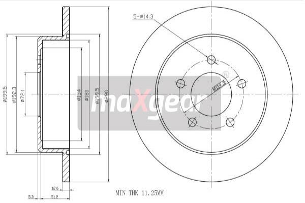 Disc frana 19-0912MAX MAXGEAR