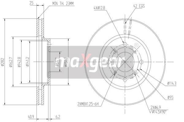 Disc frana 19-0924 MAXGEAR