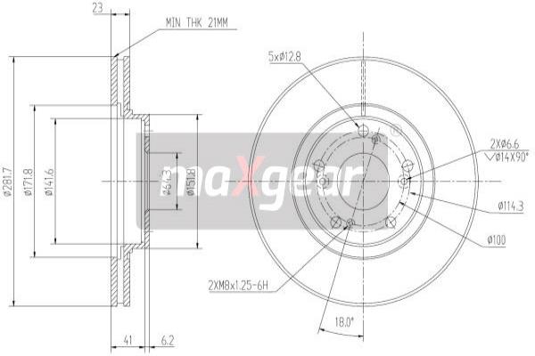 Disc frana 19-0925 MAXGEAR