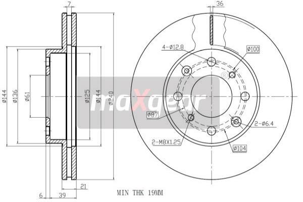 Disc frana 19-0928 MAXGEAR