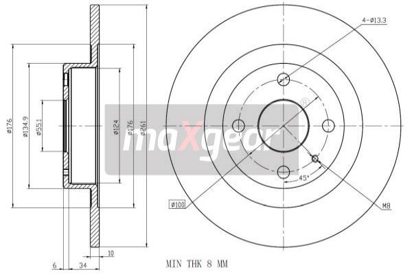 Disc frana 19-0941 MAXGEAR