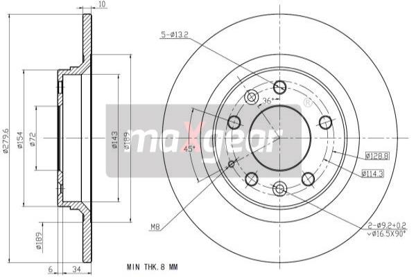 Disc frana 19-0943 MAXGEAR