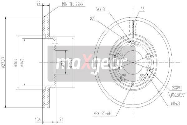 Disc frana 19-0944 MAXGEAR