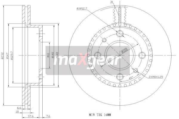 Disc frana 19-0950 MAXGEAR