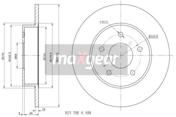 Disc frana 19-0955 MAXGEAR