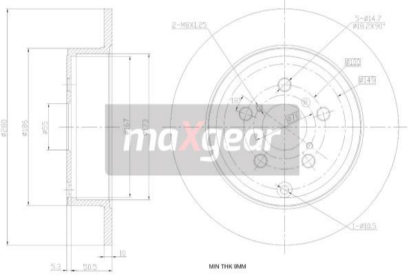 Disc frana 19-0964 MAXGEAR