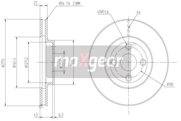 Disc frana 19-0966 MAXGEAR