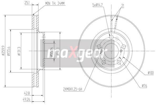 Disc frana 19-0967 MAXGEAR