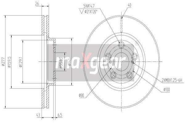 Disc frana 19-0968 MAXGEAR