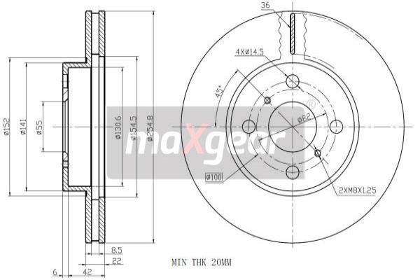 Disc frana 19-0971 MAXGEAR