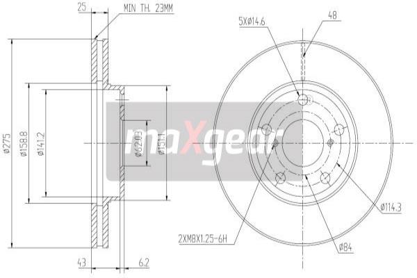 Disc frana 19-0973 MAXGEAR