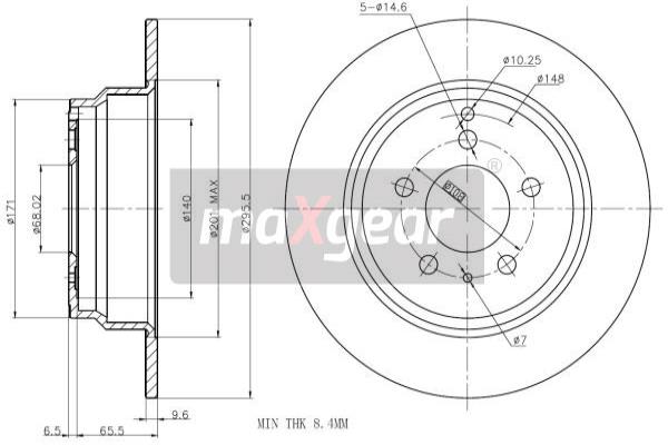 Disc frana 19-0975 MAXGEAR