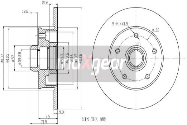 Disc frana 19-0977 MAXGEAR