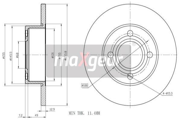 Disc frana 19-0985 MAXGEAR