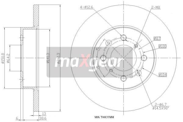 Disc frana 19-0988 MAXGEAR