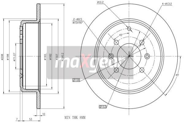 Disc frana 19-0989 MAXGEAR