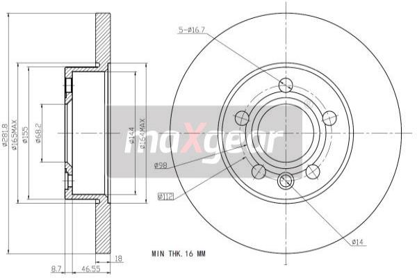 Disc frana 19-0990 MAXGEAR