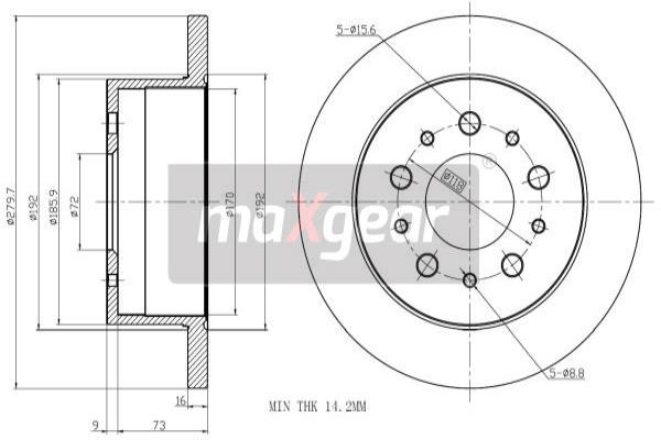 Disc frana 19-0993 MAXGEAR