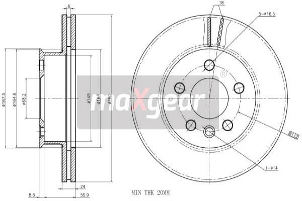 Disc frana 19-0996 MAXGEAR