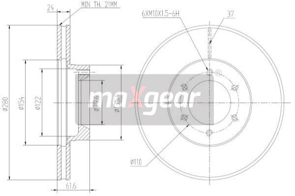 Disc frana 19-1005 MAXGEAR