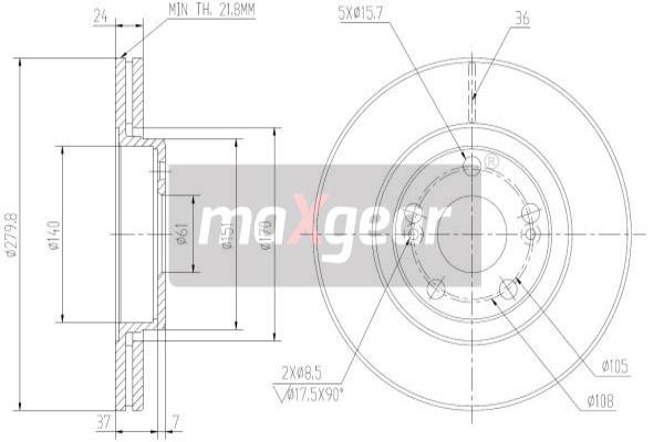 Disc frana 19-1008 MAXGEAR