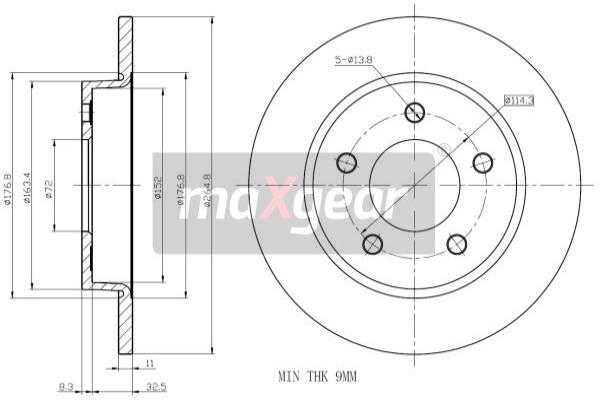 Disc frana 19-1011 MAXGEAR