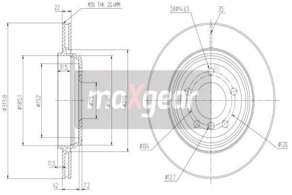 Disc frana 19-1017 MAXGEAR