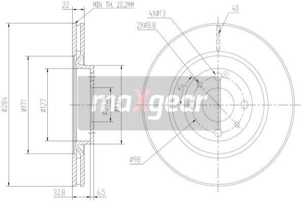 Disc frana 19-1025 MAXGEAR