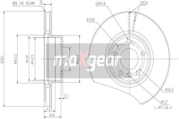 Disc frana 19-1043 MAXGEAR