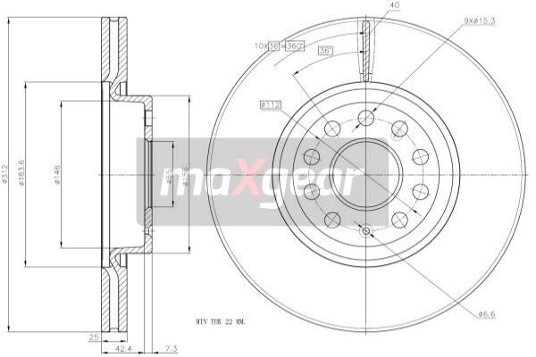 Disc frana 19-1044 MAXGEAR