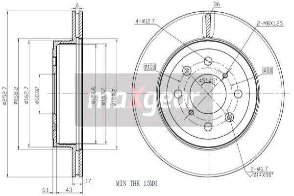 Disc frana 19-1045 MAXGEAR