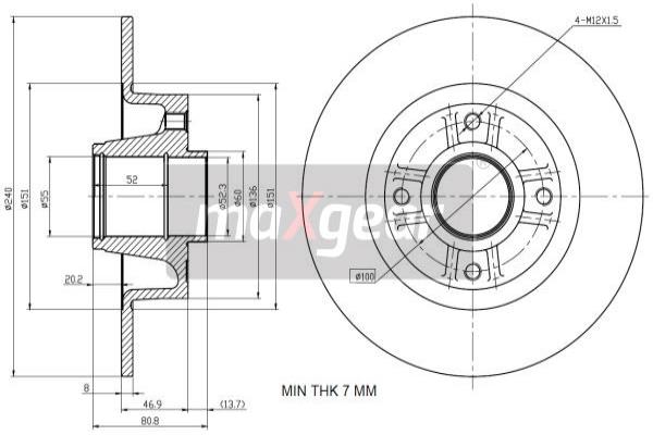 Disc frana 19-1046 MAXGEAR